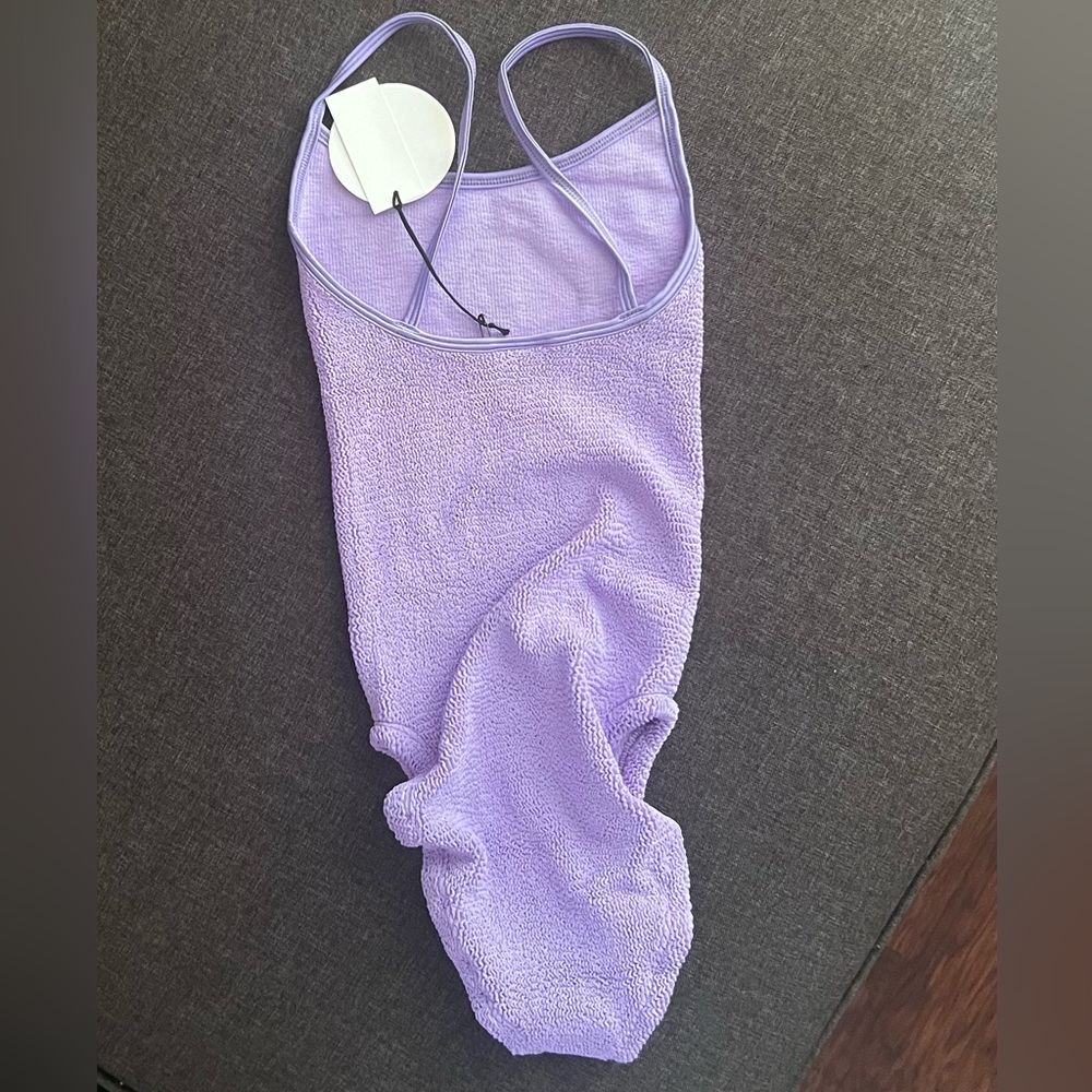 NWT Hunza G Pamela lilac one piece swimsuit - Picture 14 of 14